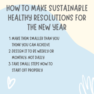 How to make sustainable healthy resolutions for the New Year